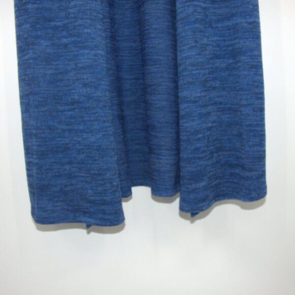 LuLaRoe Joy Feathered Blue Side Slit Sleeveless Duster Vest Size S - Picture 4 of 7